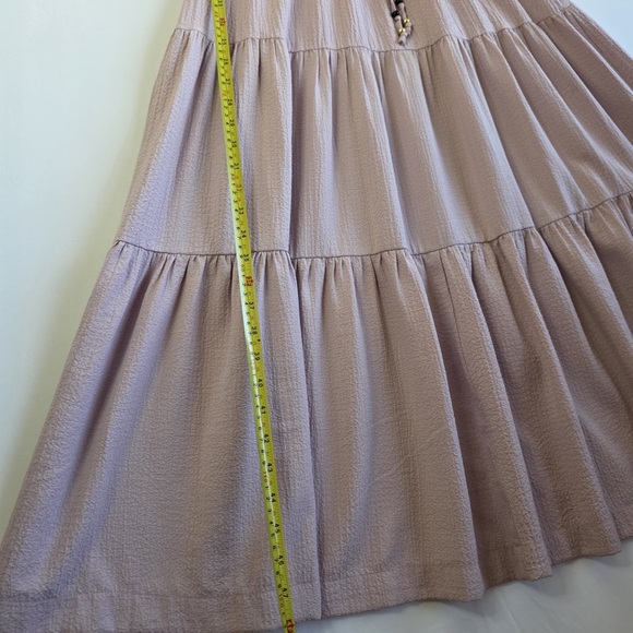 Calvin Klein Sleeveless Tiered Midi Dress - Light Purple - Picture 8 of 8